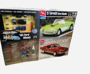 Kit Coche Modelo AMT ’40 Ford Woody ’57 Corvette Shelby GT500 Nuevo Sellado Americano - Imagen 1 de 13