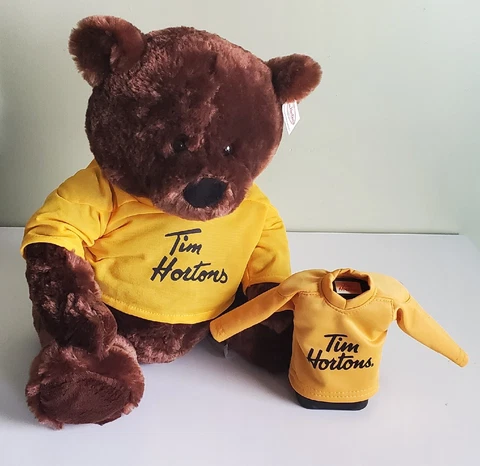 SIDNEY CROSBY Tim Hortons Timbits Teddy Bear Plush  W/ Jersey Piggy Bank Cover