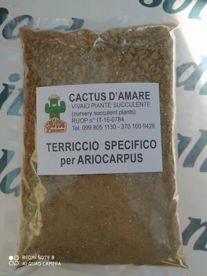 VIVAIO CACTUS D'AMARE TERRICCIO SPECIFICO PROFESSIONALE PER ARIOCARPUS 1KG PIANTE GRASSE CACTUS