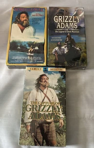 3 Sealed Grizzly Adams Dan Haggerty VHS Tapes Capture Spirt Eagle Dark Mountain - Picture 1 of 9