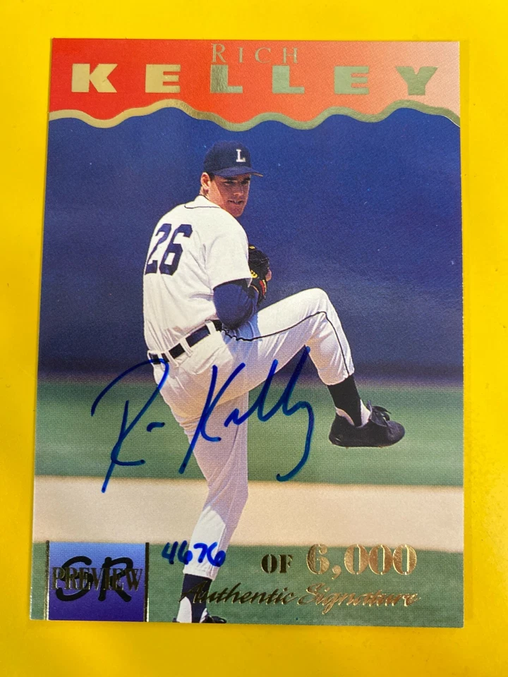 D51642  1995 Signature Rookies Previews Signatures #15 Rick Kelley #4676/6000 - Image 1 of 1