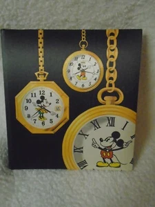 Disney Mickey Mouse (Clocks on Cover) Photo Album VINTAGE w/Stickum Sheets!! - Picture 1 of 10