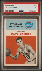 1961 Fleer 13 Dave Gambee PSA Very Good 3 Syracuse Nationals