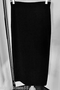 ST. JOHN SANTANA KNITS LONG BLACK SEXY SIDE SPLIT PENCIL  BOOT CAREER SKIRT LN 2 - Picture 1 of 2