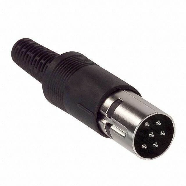 CONN PLUG MALE DIN 6POS SOLDER - Image 1 of 1