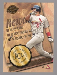 ALBERT PUJOLS 2001 DONRUSS CLASS OF 2001 REWARDS NL ROY ROOKIE RC #RW6 CARDINALS - Picture 1 of 2