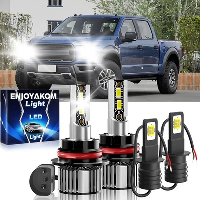 Kit de 4x faros antiniebla de haz alto/bajo LED para Ford F-Super Duty 1994-1997 Foto 1 de 4