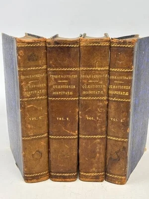 RARE 1883 — Sancti Thomae Aquinatis, Quaestiones Disputatae. Complete 4 Volumes - Image 1 of 4