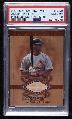2001 SP Game Bat Milestone Edition Albert Pujols #I-AP PSA 8 Rookie RC - Image 1 of 2
