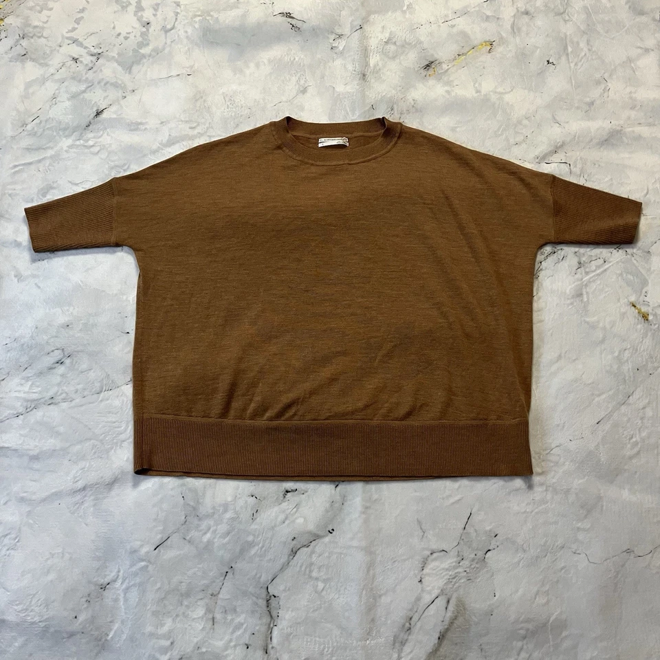 Suéter By Anthropologie Mujer Talla Pequeña Marrón Dolman Cuello Redondo Relajado Foto 1 de 4