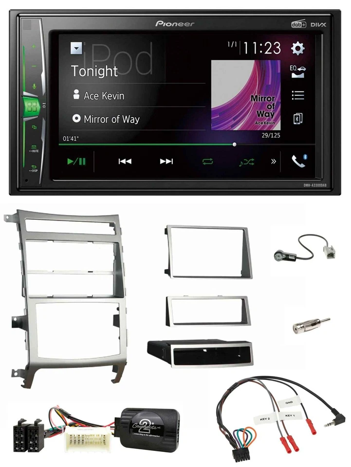 Pioneer 2DIN Lenkrad DAB USB Bluetooth Autoradio für Hyundai IX55 2009-2012 silb - Bild 1 von 4