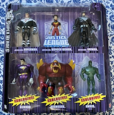 Justice League Unlimited Red Doomsday, Bizarro, Amazo упаковка 6 шт. DC Universe новые из старых запасов - Изображение 1 из 4