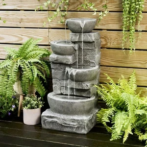 Water Fountain With LED Lights and Pump 33.25 in - Picture 1 of 15