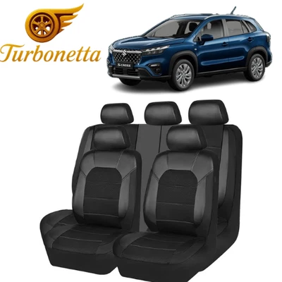For All Suzuki Seat Covers 5 Seats Full Set Faux Leather Premium Black Fit - Image 1 of 4