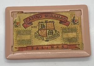 50 Placa Jeton CHIP CASINO Miramar 🇨🇱 Salinas CHILE 71mm x 47mm - Imagen 1 de 3