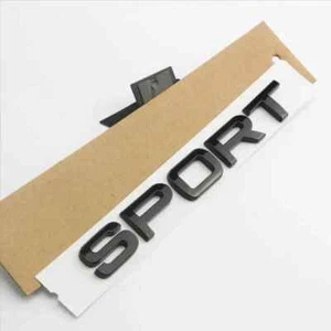 GLOSS BLACK SPORT BADGE FITS RANGE ROVER REAR TRUNK STICKER LETTER DECAL - Picture 1 of 2