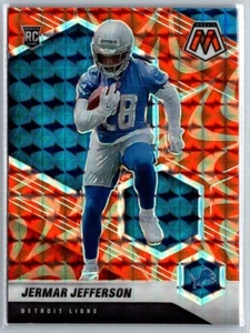 2021 PANINI MOSAIC ORANGE REACTIVE JERMAR JEFFERSON RC DETROIT LIONS #375 - Picture 1 of 2