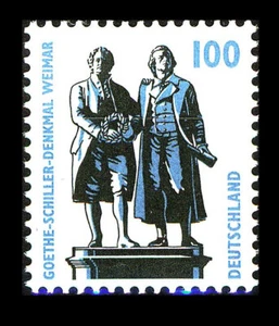 BUND SWK 100 Pf. **, Mi. 1934 (Goethe-Schiller-Denkmal, Weimar) - Picture 1 of 1