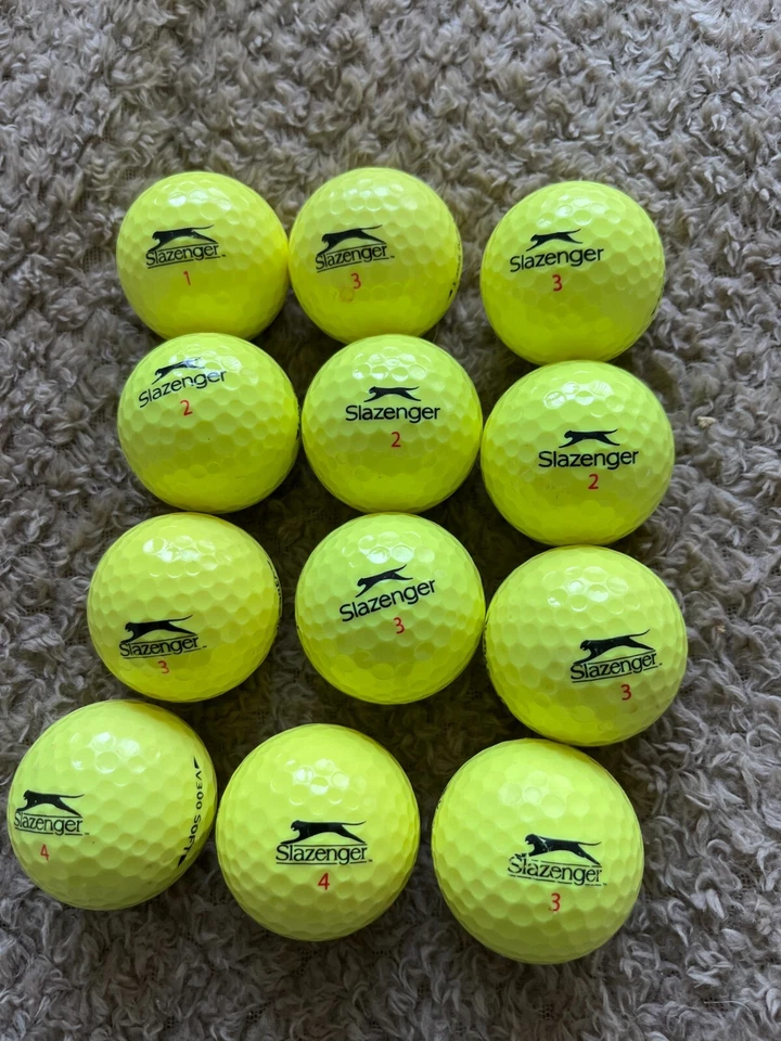 12 yellow pearl @ A grade Slazenger golf balls - Image 1 of 1