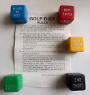 VINTAGE DICE GAME GOLF X 5 DICE X 18mm GAMES CASE + RULES 1970 UK FREEPOST
