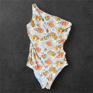 Chelsea And Violet Girls One Piece Swimsuit Size 14 Swim Floral Blue Modest Kids - Picture 1 of 4