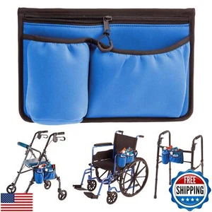 High Road Rollstuhl Seitentasche mit Getränkehalter - Stretch Neopren Rollator und W - Bild 1 von 5