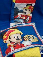 Disney Jr. Mickey Mouse and The Roadster Racers Twin/Full Quilt & Sham  NEW