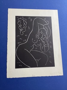 Henri Matisse Linoleum Cut "Nu au Bracelet" Paul Schrade L.A. Nachlass Auktion - Bild 1 von 14