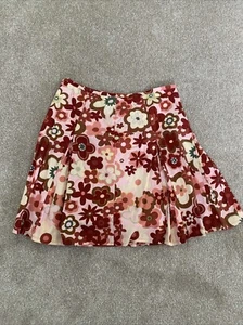 Next Vintage Skirt Size 16 UK 44 EUR Pink Mix Floral Pleated - Picture 1 of 9