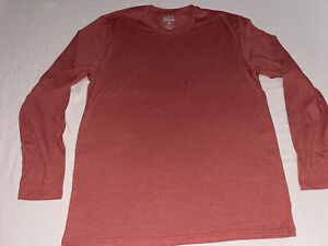 Fresh Clean Tees Long Sleeve T Shirt Burnt Orange Comfy Cotton Blend XL