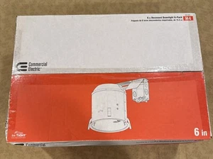 Commercial Electric 6in Recessed Downlight Can IC Remodel Housing 6-Pack NIB - Picture 1 of 4