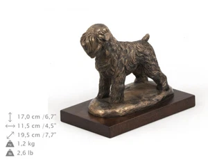 Terrier ruso negro, busto de perro/estatua sobre base de madera, edición limitada ArtDog, EE. UU. - Imagen 1 de 7