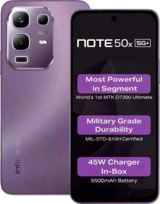 Infinix Note 50x 5G+ (PURPLE 128GB 6GB RAM) NO TARIFFS IN USA
