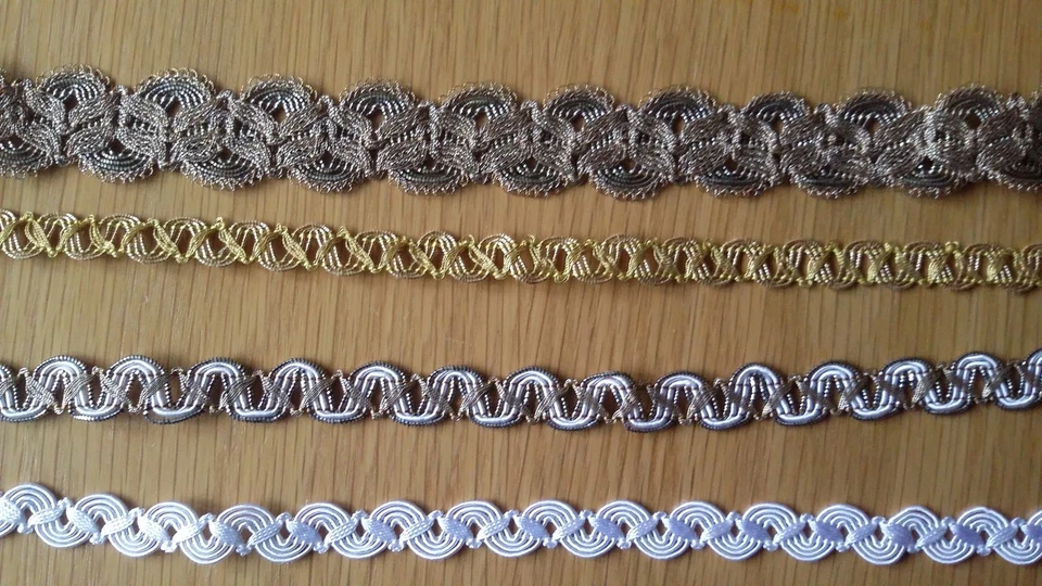 Borte 1 Meter Posamentenborte Leonische Goldborte Fasching Karneval Uniform