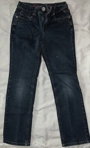 Justice Simply Low Straight Leg Jeans Size 10R Girl’s Dark Blue Denim - Picture 1 of 3