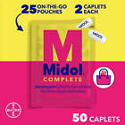 Midol Complete on The Go, For Relief of Menstrual Pain, 25 Pouches