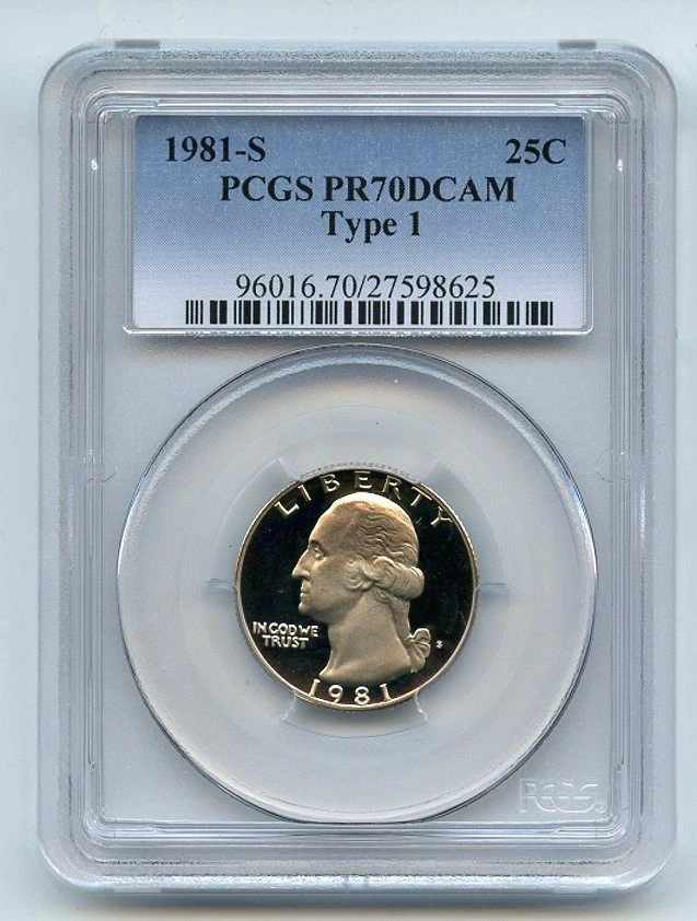 1981 S 25C Washington Quarter Proof PCGS PR70DCAM - Image 1 of 1