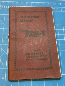 BSA Instruction Manual C10/C11 1951 With Lubrication Chart - Picture 1 of 8