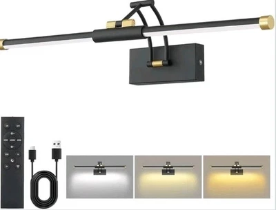 Nueva luz de imagen nunca usada 24" inalámbrica LED negra con detalles dorados de Neymla Foto 1 de 4