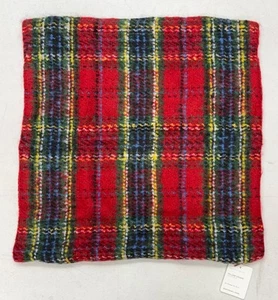 NEW Pottery Barn Stewart Plaid 20"sq Pillow Cover~Red Multi - Picture 1 of 3