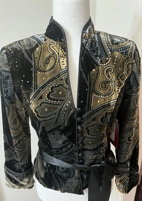 Vintage JS Collection Evening Party Cocktail Wedding Jacket Sz. 4 $215 - Image 1 of 4