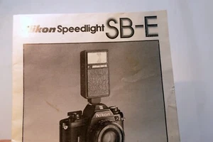 Nikon Speedlight SB-E flash Instruction Guide Manual 1981 - Picture 1 of 6