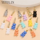 Resin Gummy Bear Charms - Cute Bears Pendants Jewelry Making Supplies 1pc Sets