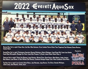 2022 Everett Aquasox 8.5x11” Team Poster Photo SGA Mariners Affiliate - Picture 1 of 1
