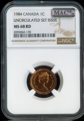 1984 Canada Small Cent Proof NGC PF69 Ultra Cameo RD MAC - Quality - Image 1 of 2