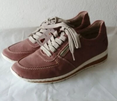 RIEKER Damen Schuh Sneaker Lederimitat fliederrosa flach Gr 37 38 39 40 NEU