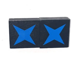 Qwirkle Replacement OEM 2 Blue Crisscross Tiles - Picture 1 of 5
