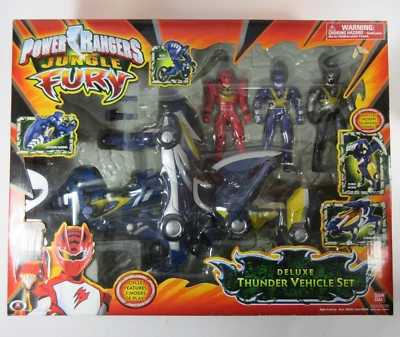 Nuevo "JUEGO DE VEHÍCULOS TRUENOS DE LUJO" Power Rangers Jungle Fury BANDAI 2008 Foto 1 de 3