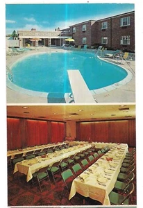 TOWN & COUNTRY MOTOR HOTEL Piscina y Sala de Banquetes Cuyahoga Falls Ohio OH Postal - Imagen 1 de 2