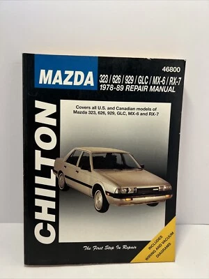 Manual de reparación Chiltons Mazda 1978 1989 RX-7 MX-6 GLC 323 626 929 # 8581 46800 Foto 1 de 2